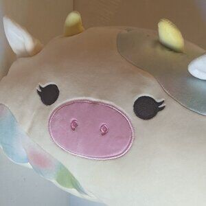 NWT 12" Candess Cow Squishmallows Stackable Farm Squad Pastel Plush Animal